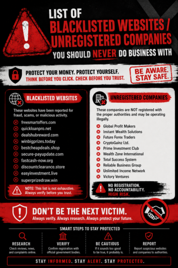 BLACKLISTED WEBSITES
